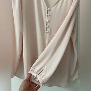 Sheer long sleeve Ann Taylor blouse